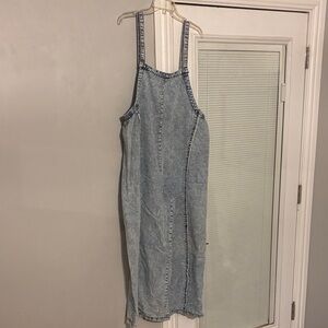 Baggy Wide-Leg Denim Overalls